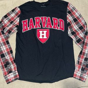 Custom Made Harvard Tailgate Plaid College Sweatshirt (Size Small) NEVER WORN